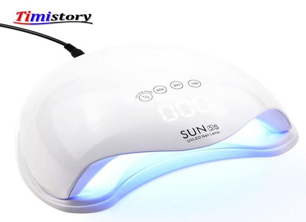 

2018 sun5s new 48w uv lamp led nail lamp nail gel dryer curing uv nail gels polish with infrared sensor bottom 10s30s60s timer j4052781