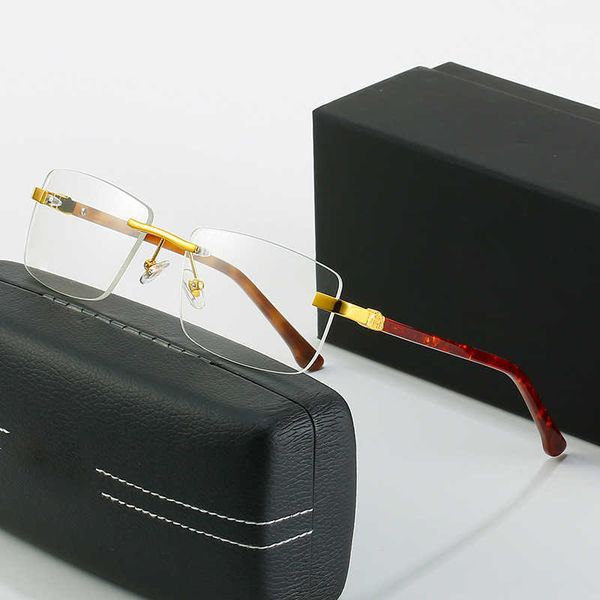 

designer mercedes-benz sunglasses z1097 new frameless for men and women fashion versatile sunglasses plate glasses legs optical frame, White;black