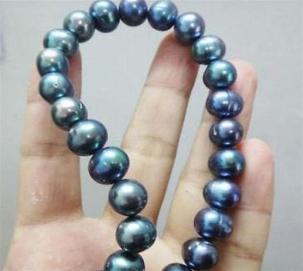 

1011mm natural south seas peacock green pearl necklace 18inch14k 14k gold clasp257n5560533, Silver