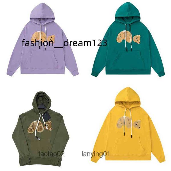 

spring desgienr men hoodie long sleeve palm hoodies broken bears hoody mens pullover sweatshirt loose teddy plams sweatshirts q2muo6igbq3iio, Black