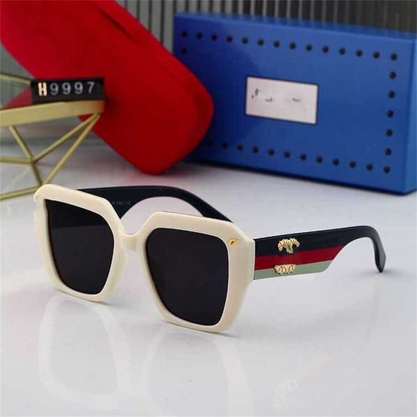 

50% off wholesale of box sunglasses large frame gradual change lens sunshade glasses metal accessories fashion sunglasses, White;black