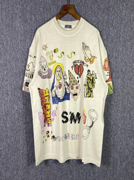 

graffiti t shirt men women tee oversize vintage printed short sleeve real pics4749580, White;black