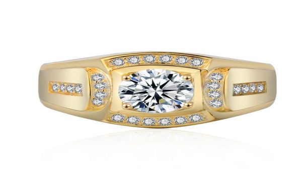 

explosive accessories ring domineering business men imitation gold ring 18k white gold plated diamond ring supply8572161, Silver