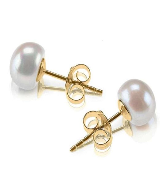 

2021 new arrival fancy stainls steel earring pearl stud earrings45243788095568, Golden