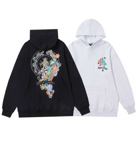 

fashion luxury sweatshirts men's jackets brandch hoodies zipper hooded men women designers sanskrit horseshoe cross pullover sweater ho, Black;brown