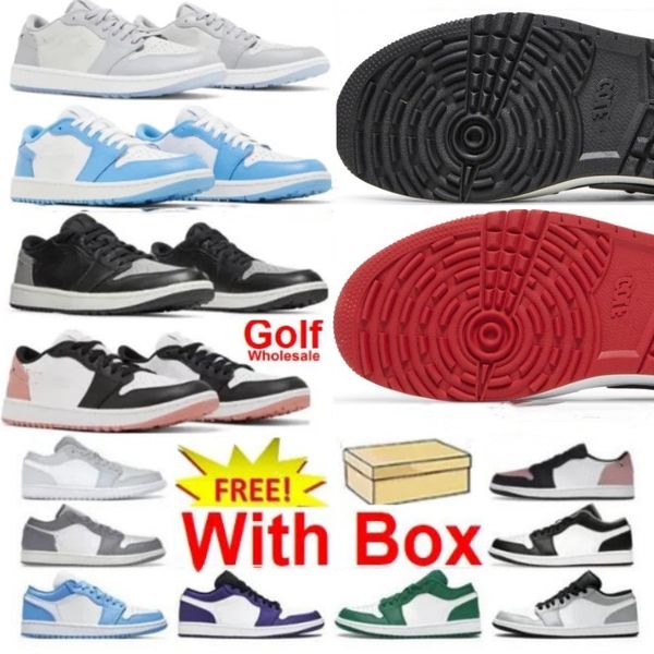 

basketball shoes 1s low golf wolf grey olive chicago royal toe sneaker with box