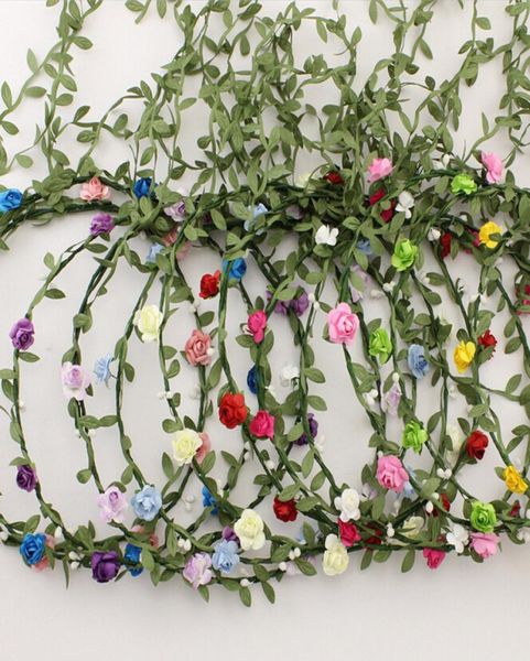 

wholetassel shaped flower headband bohemian floral crown wedding garland forehead hair head band beach wreath 9c6420764
