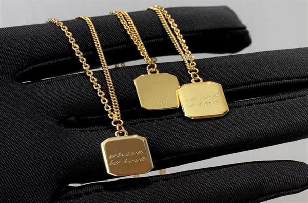 

fashion letter gold chain necklace for mens and women party lovers gift jewelry with223o2417781, Silver