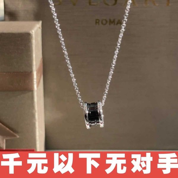 

gree little red man charity black ceramic small waist couple necklace collar chain valentine's day gift, Silver