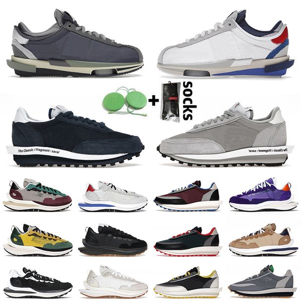 

outdoor jogging sacais arrival blazer vaporwaffle running shoes men women cortez waffles ldv fragment x grey bright citron sesame blue gum s