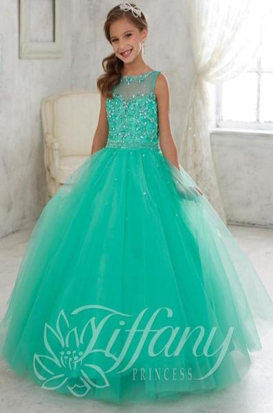

lovely green jewel organza applique beads flower girl dresses girls039 pageant dresses birthday holidays dresses custom size 280976214824, White;red