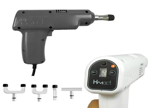 

new 4 heads adjustable chiropractic adjusting instrument intensity body therapy electric correction gun activator cervical massage2299473