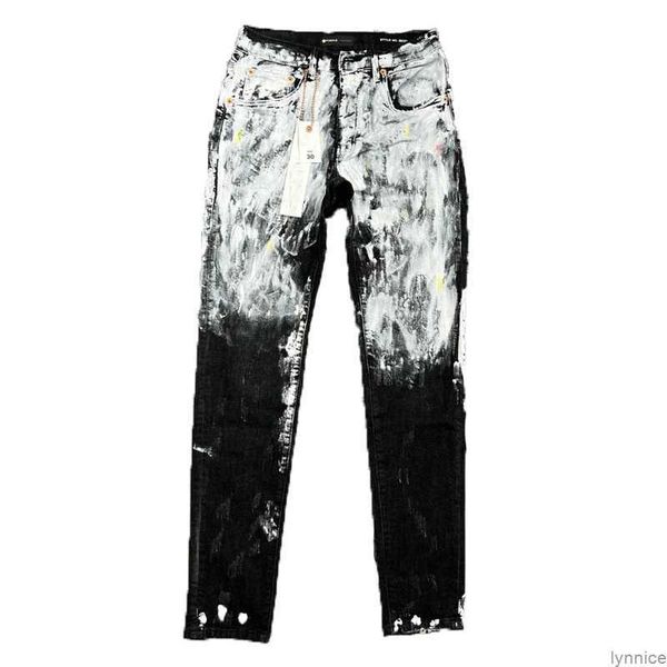 

men's purple jeans brand fashion designer european jean hombre letter star men embroidery patchwork ripped for trend brand motorcycle p, Blue