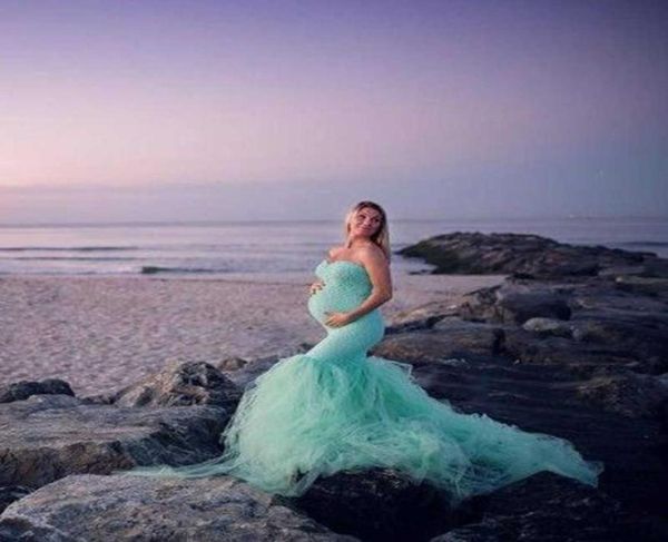 

maternity dresses summer lace stitching mesh tail tube pregnant women dress fashion pography tail woman sleeveless clothes4016322, White