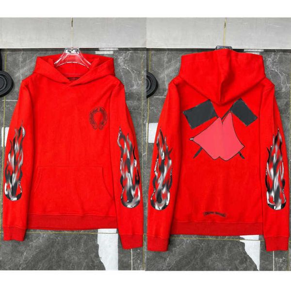 

luxury men's fashion sweatshirts jackets brandch hoodies zipper hooded men women designers sanskrit horseshoe cross pullover sweater ho, Black