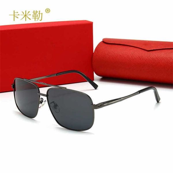 

52% off wholesale of sunglasses new polarized double beam metal toad mirror box fashion sunglasses men's driving glasses 2017, White;black