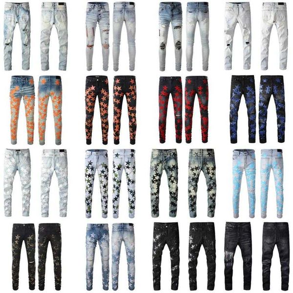 

miri jeans mens designer fashion cool style luxury denim pant distressed ripped biker black blue jean slim fit motorcyclejder