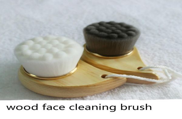 

whole soft fiber wooden handle facial cleansing brush face pore blackhead deep cleansing face washing brush skin care cleaning9820434