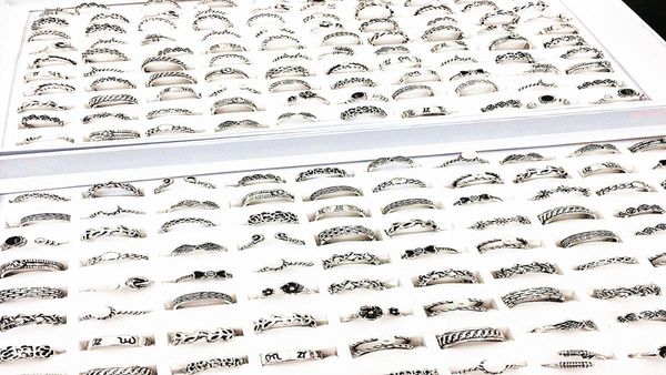 

whole 100pcslot women039s bohemia style rings antique silver finger joint ring brand new drop bohemian mix styles1516436, Golden;silver