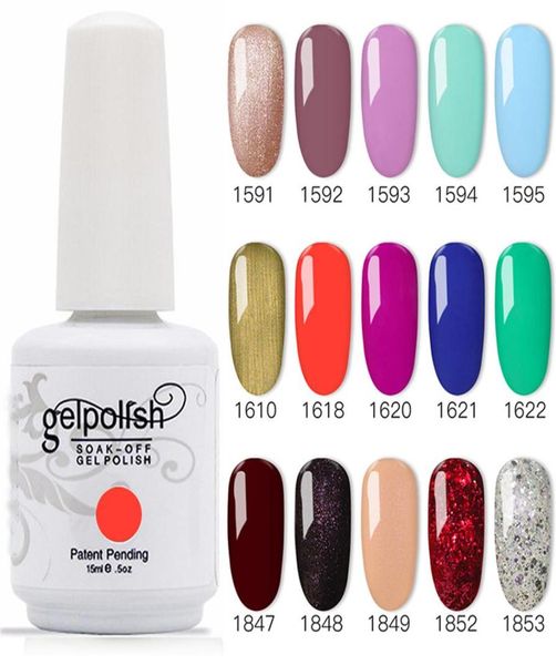 

2022 15ml nexugelish polish soak off uv gel nail polish 520pcs lot 403fashion colors available for salon280g4801409, Red;pink