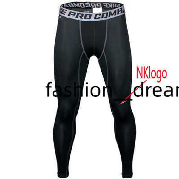 

men's pants new 2021 sports tights pro combat basketball pants men's fitness quickly dry running compression gym joggers skinny pa, Black