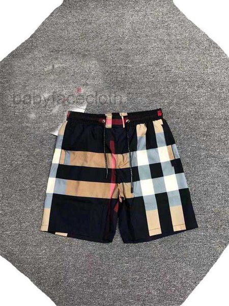 

designer men's t-shirts board shorts summer beach pants quick drying swimwear male swim shorts with liner swimming trunks #02, White;black