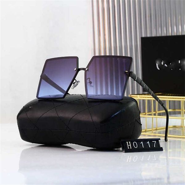 

56% off wholesale of sunglasses new large box outdoor sunshade for women small fragrance sunglasses, White;black