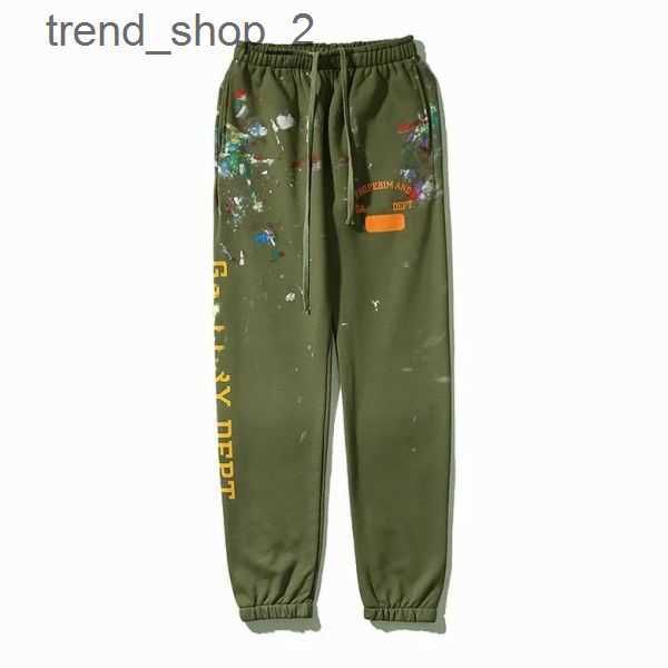 

galery dept pant sports pants slim denim straight sweatpants speckled letter print pant women high street couple dept loose versatile casual, Black;white