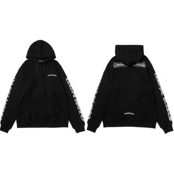 

men's classics sweatshirts luxury jackets brand ch hoodies zipper hooded men women designers sanskrit horseshoe cross pullover sweater, Black;brown