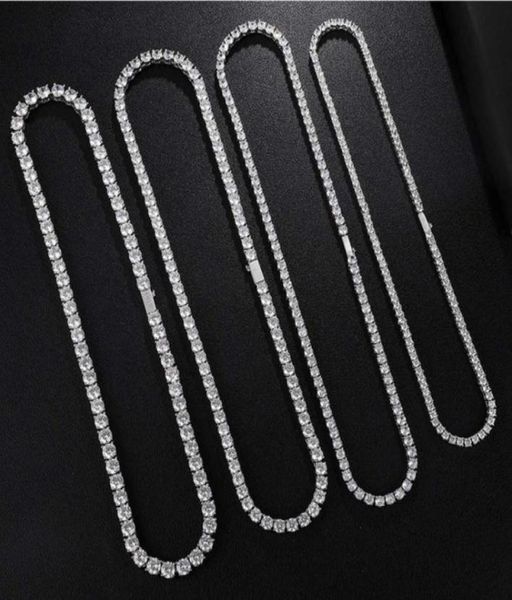 

custom iced out white gold mossinate diamond vvs tennis link chain mens necklace253b6019773, Silver