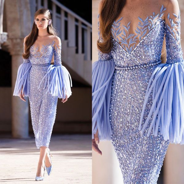 

lavender purple evening dresses sheer jewel neck beading long sleeve prom dress custom made masquerade birthday mermaid gowns, Black;red