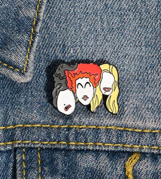 

cute witch brooches pin for women kids fahsion jewelry shirt coat dress denim bag decor metal enamel pin7586686, Gray