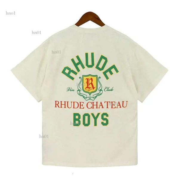 

2023 rhude t-shirt designer t shirt mens womens t shirts spring autumn t-shirts letter print short sleeve us size m-xxl 01, White;black