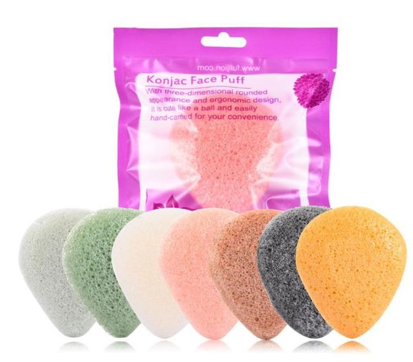 

natural konjac sponge cosmetic puff face wash flutter cleaning sponge water drop shaped puff facial cleanser tools1467202