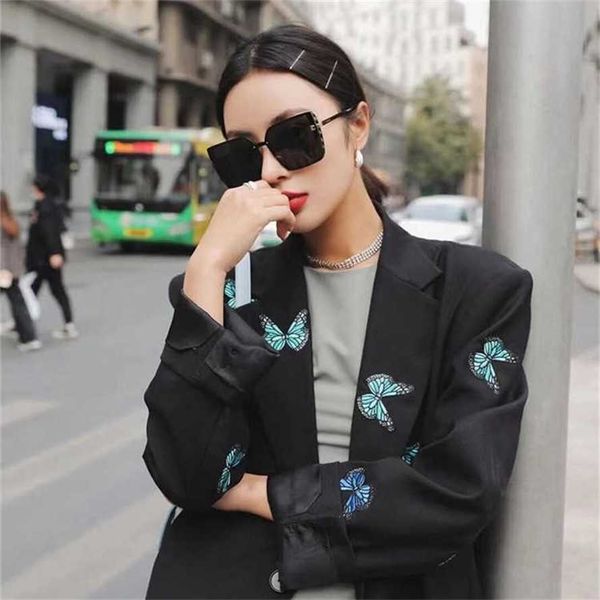 

56% off wholesale of sunglasses new for women ins style box tidal uv protection glasses mesh red large frame sunglasses, White;black