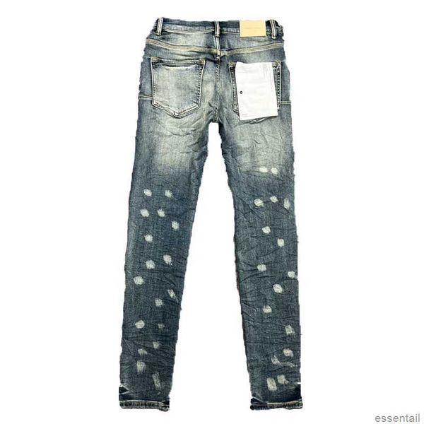 

designer mens purple jeans hip-hop fashion zipper hole wash jean pants retro torn fold stitching men's motorcycle riding cool slim pant, Blue