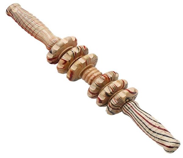 

wood massager roller handheld massage trigger point muscle release stick health care accessories9588696