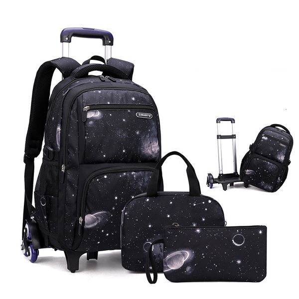 

backpacks school bag with wheels school rolling backpack wheeled bag students kids trolley bags for boys travel luggage with lunch box 23072