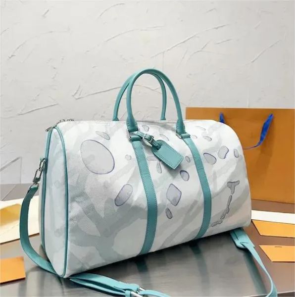 

genuine leather duffle bag classic keepall travel luggage for men leather designer bag fashion travel bag large capacity duffel luggage bags