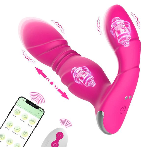 

toy massager wireless wearable vibrators with remote app panties thrusting stimulator toys for women 9 speed vibration goods