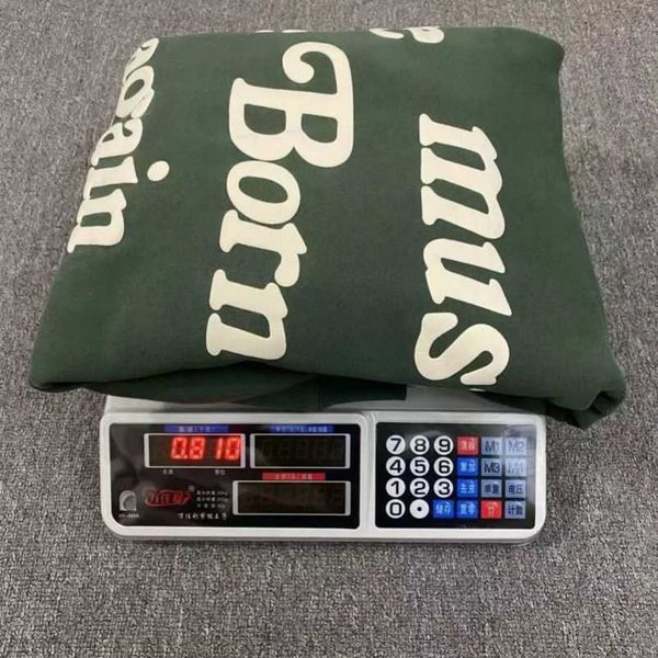 

green oversize cpfm xyz ye must be born again foam print couple hooded fleece hoodie sweatshirt tz, Black