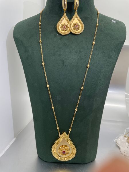 

wedding jewelry sets janekelly2 pcs bridal zirconia full for women party luxury dubai nigeria cz crystal necklace 230729, Slivery;golden