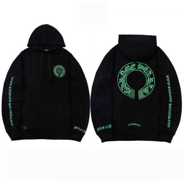 

fashion men's luxury jackets hoodies brandch sweatshirts designers zipper hooded sweater men women casual pullover sanskrit horseshoe h, Black