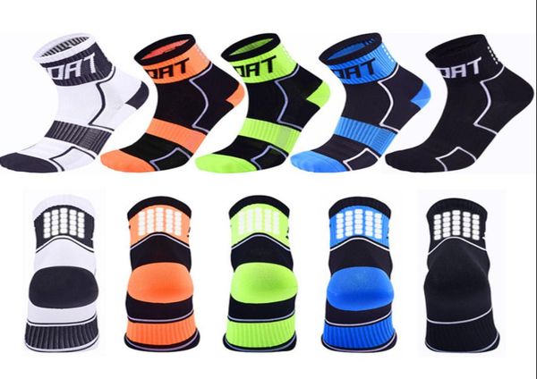 

mens professional night riding reflective cycling socks outdoor sports racing running fitness compression sock breathable5667705, Black