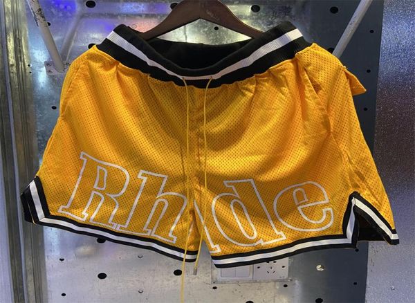 

yellow 2022 mesh sportswear casuahigh street shorts jogging pant7844792