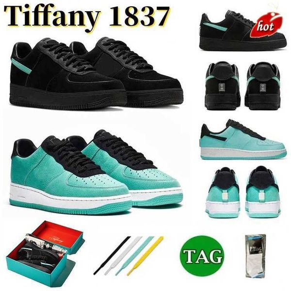 

2023 with original box tiffany airforce 1 x 1 low mens running shoes sneaker black blue multi af1 platform shoe 1837 men women trainers spor