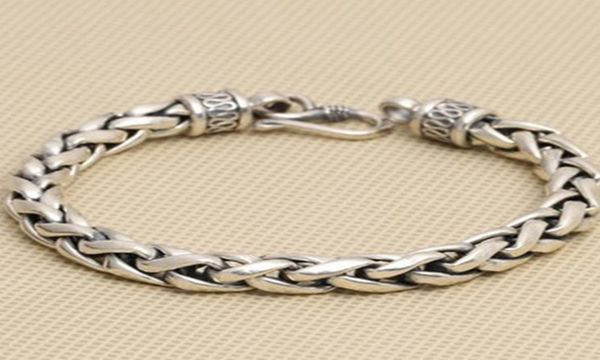 

solid silver 925 thick men simple design 100 real sterling vintage cool mens jewelry box giftlink chain link1626673, Black