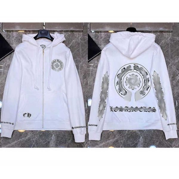 

fashion men's luxury sweatshirts jackets brandch hoodies zipper hooded men women designers sanskrit horseshoe cross pullover sweater ho, Black;brown