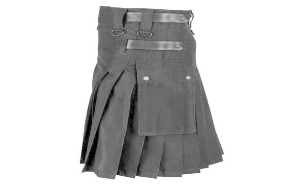 

mens skirt vintage kilt scotland gothic punk fashion kendo pocket skirts scottish clothing casual autumn mens streetwear new h11101310685, Black