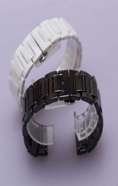 

new 20mm 22mm ceramic watchband for samsung gear s2 s3 classic r732 r735 moto 360 2 gen 42mm men 2015 smart watch band link stra3591651, Black;brown